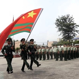武警部隊軍旗，榮耀的象征與力量的體現(xiàn)，武警部隊軍旗，榮耀與力量的象征